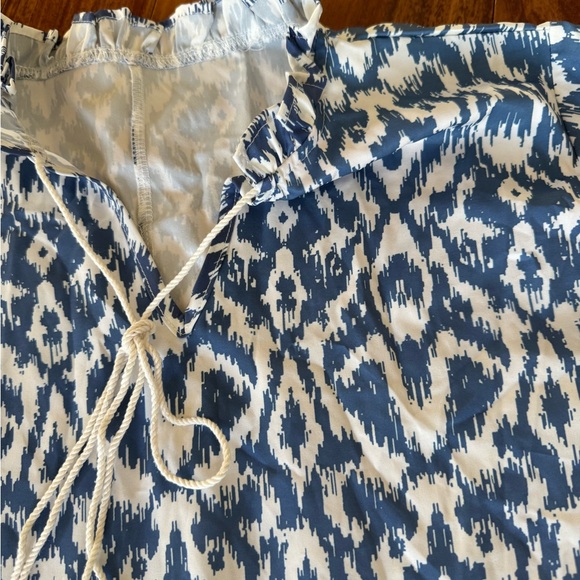 Blue and White Maxi Dress - Picture 3 of 9